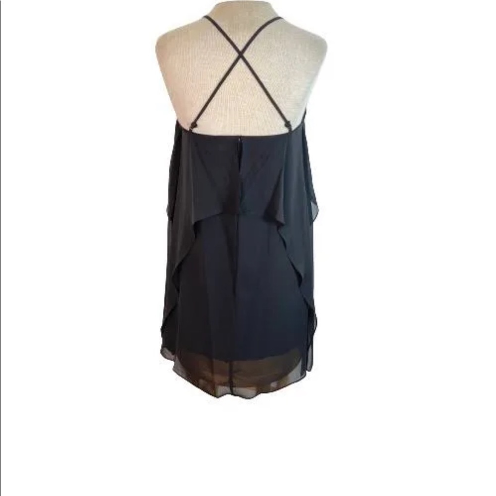 BCBGeneration BCBG Layered Flutter Ruffle Dress M - Picture 3 of 4